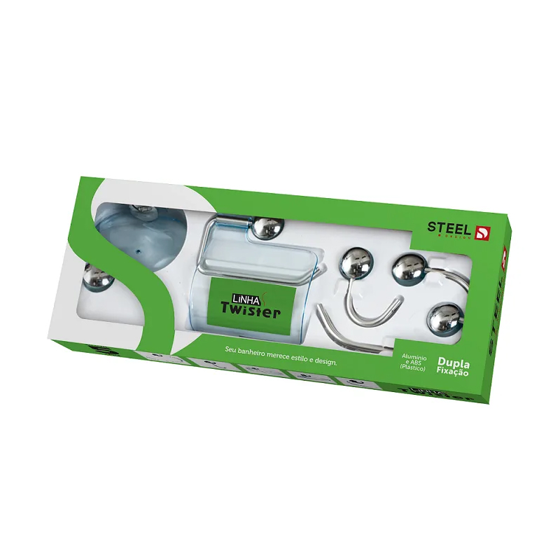 KIT ACESS TWISTER 5 PÇS  CROMA  STEEL