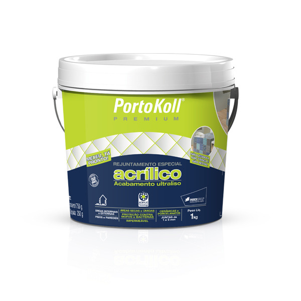 REJUNTE ACRILICO BRANCO BALDE 1 KG PORTOKOLL